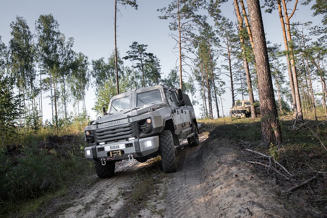 Armoured car ridding rough in the words